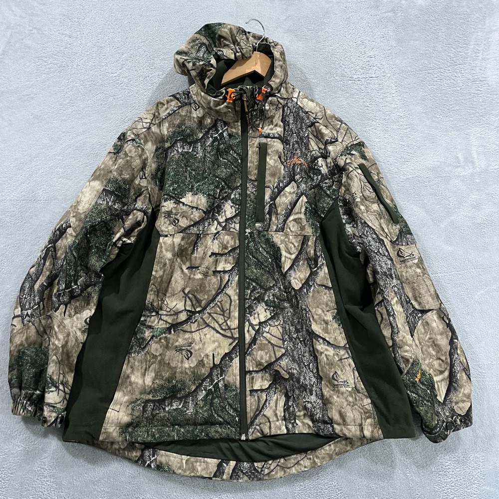 Habit Jacket Mens XL Camo Hunting‎ Outdoors Full Zip Scent Factor Mothwing